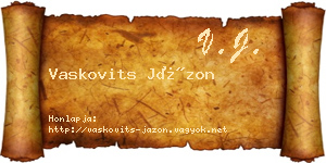 Vaskovits Jázon névjegykártya